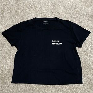 Everlane Black Short-Sleeve '100% HUMAN' Crew Tee for Women